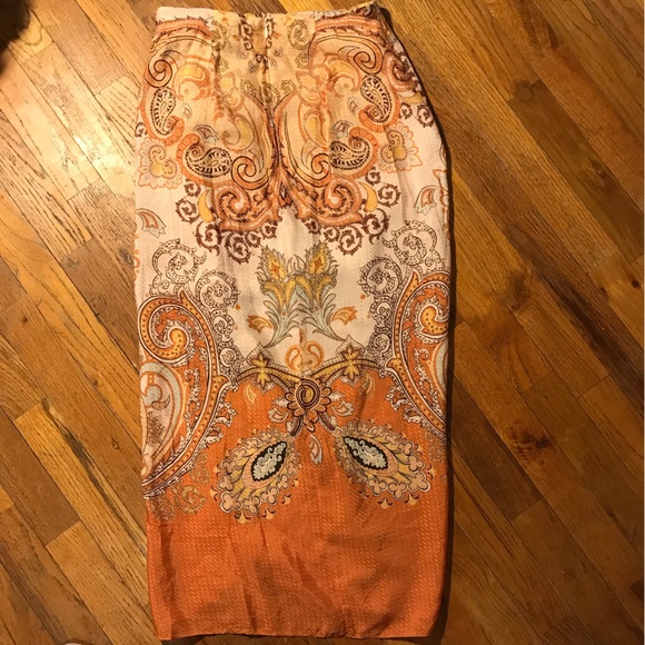 H&M Women’s size 2 faux silk wraparound maxi skirt - Picture 2 of 3